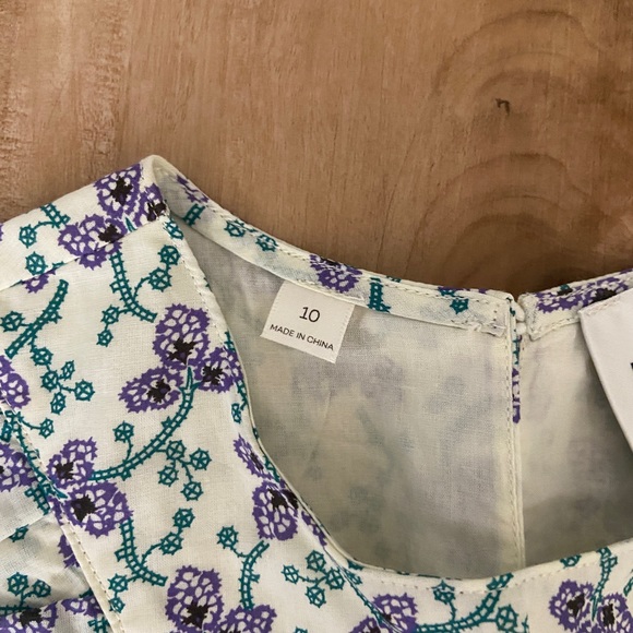 Les Coyotes de Paris Cream Alva Flower Paisley Print Dress $166 Size 10 - Picture 5 of 6